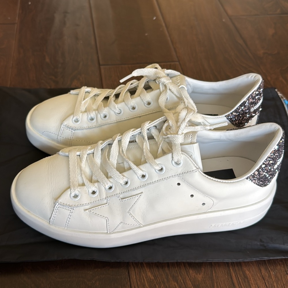 Golden Goode Pure-Star Sneakers with Lavender Accent